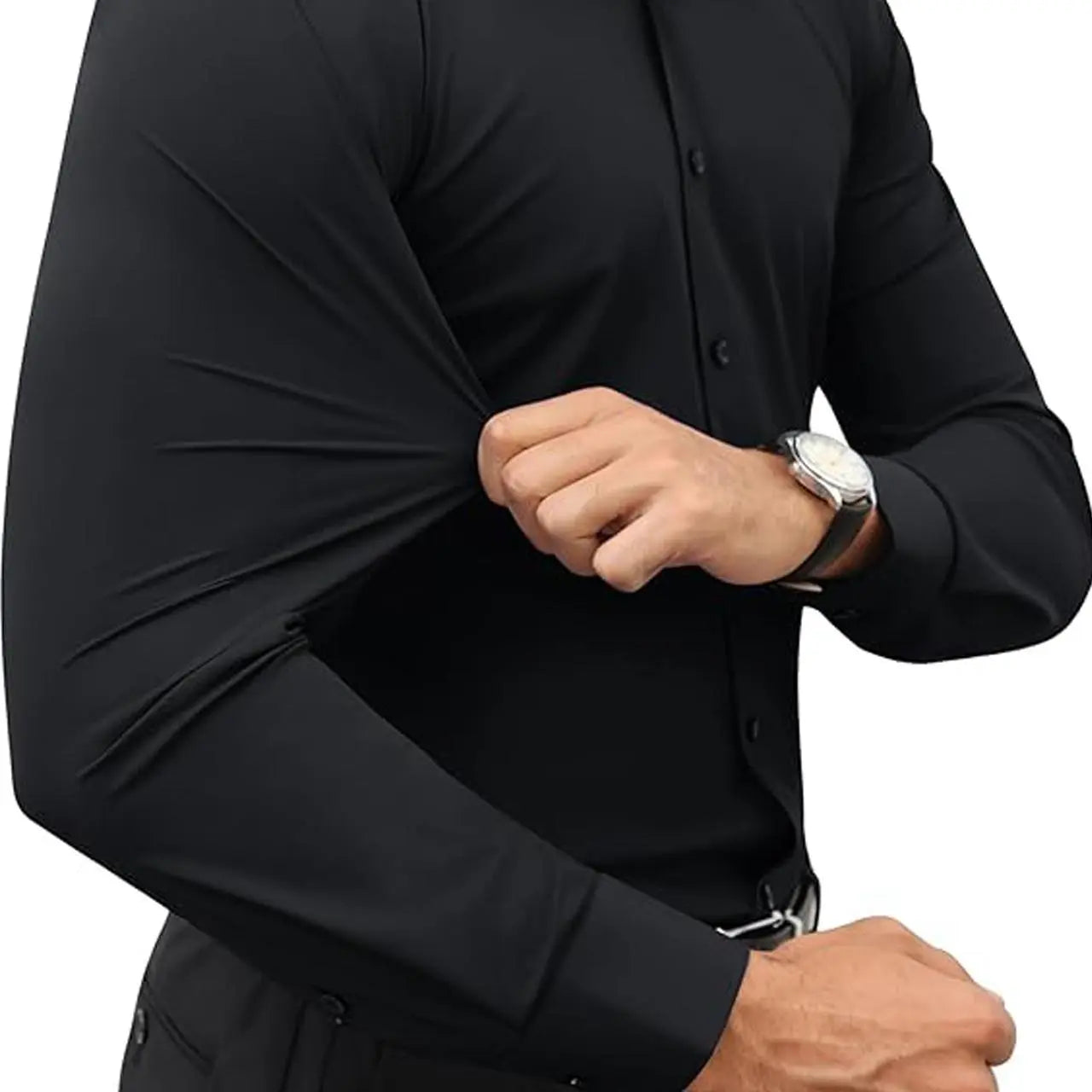 Elencoco Slim Fit Big and Tall Mens Button Down Shirt Stretch Mens Dress Shirts Long Sleeve Muscle Fit Dress Shirts for Men,Shop tiktok store,Going out outfit,Boyfriend gifts,Gifts for him