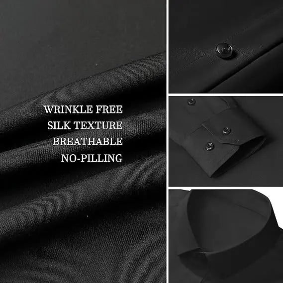 Elencoco Slim Fit Big and Tall Mens Button Down Shirt Stretch Mens Dress Shirts Long Sleeve Muscle Fit Dress Shirts for Men,Shop tiktok store,Going out outfit,Boyfriend gifts,Gifts for him