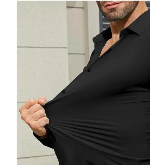 Elencoco Slim Fit Big and Tall Mens Button Down Shirt Stretch Mens Dress Shirts Long Sleeve Muscle Fit Dress Shirts for Men,Shop tiktok store,Going out outfit,Boyfriend gifts,Gifts for him
