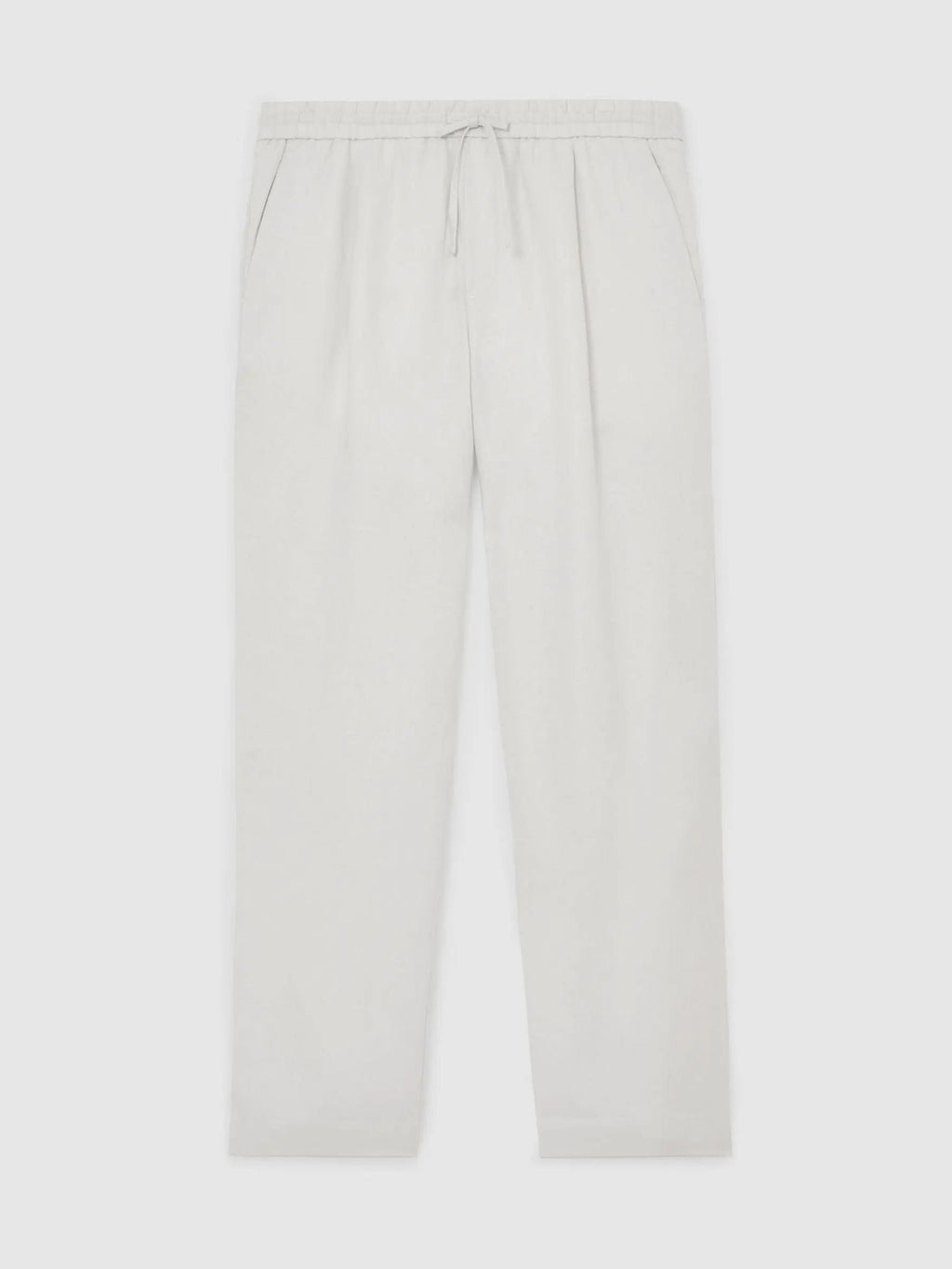 100% Linen Relaxed-Fit Drawstring Trousers